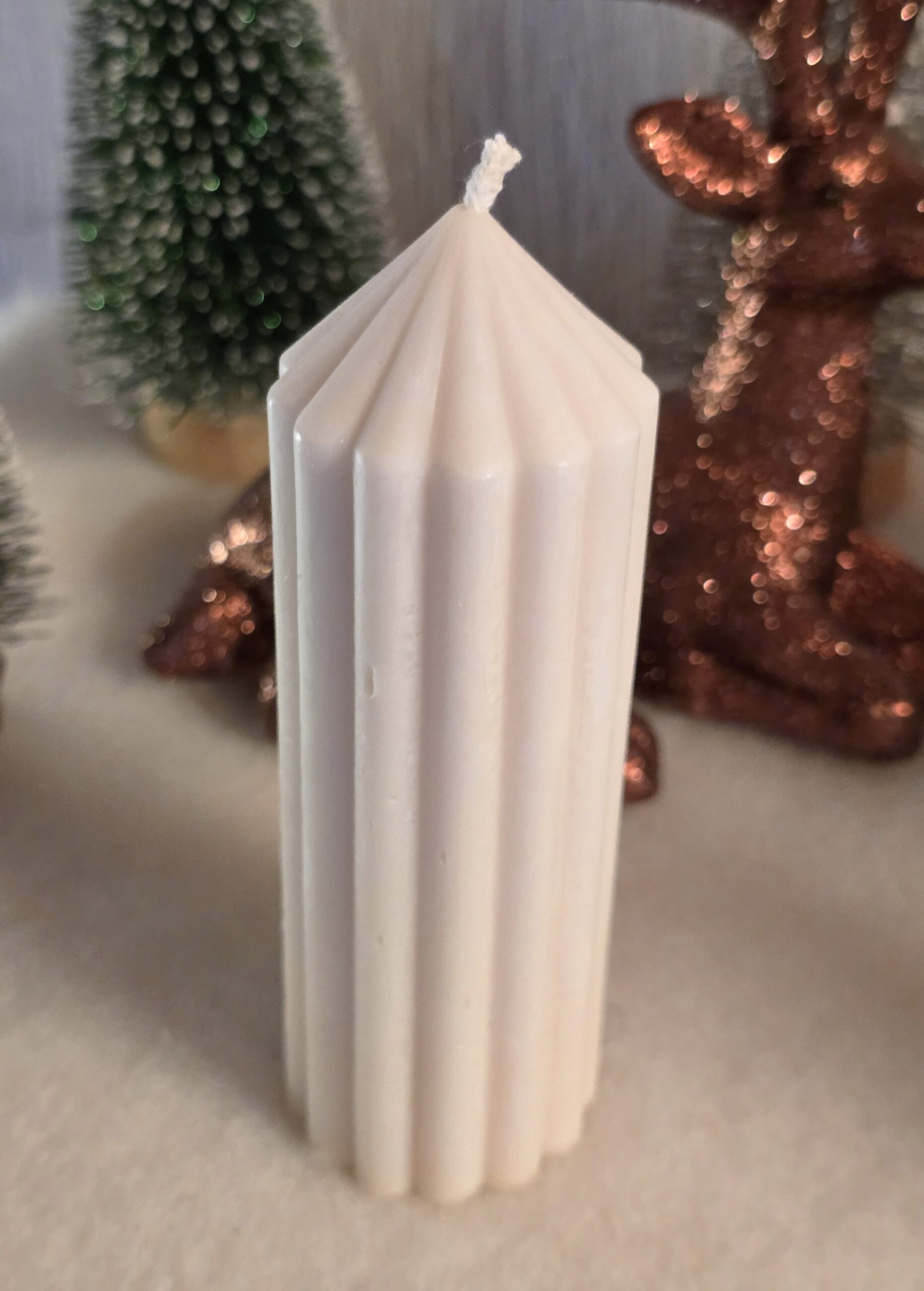 Kerze Blume lang Stumpenkerze Blume