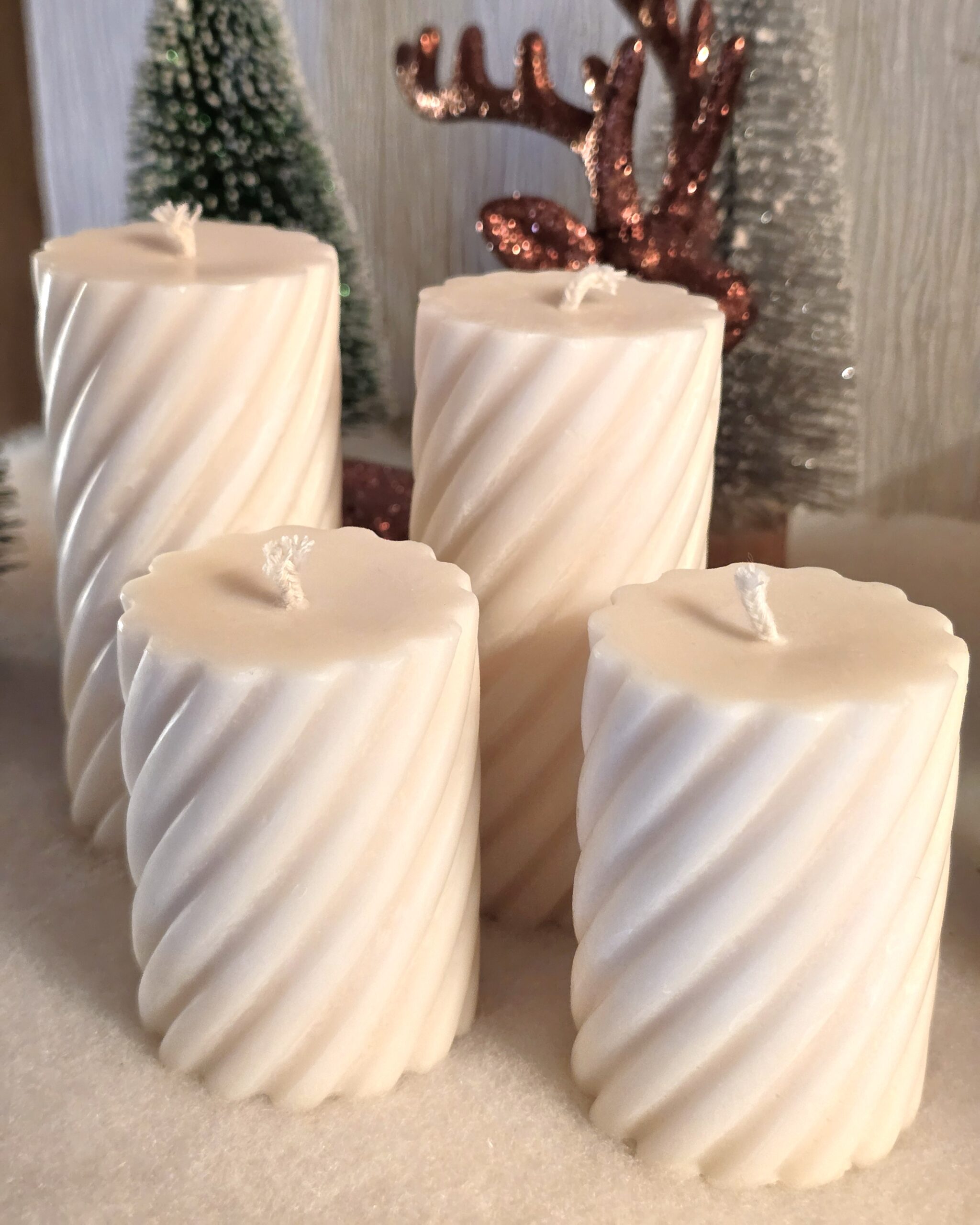 Kerzenset Swirl Stumpenkerze Swirl, 4er Set